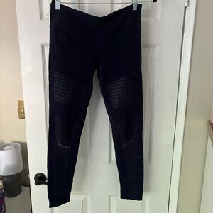 Navy Blue Alo Moto Leggings